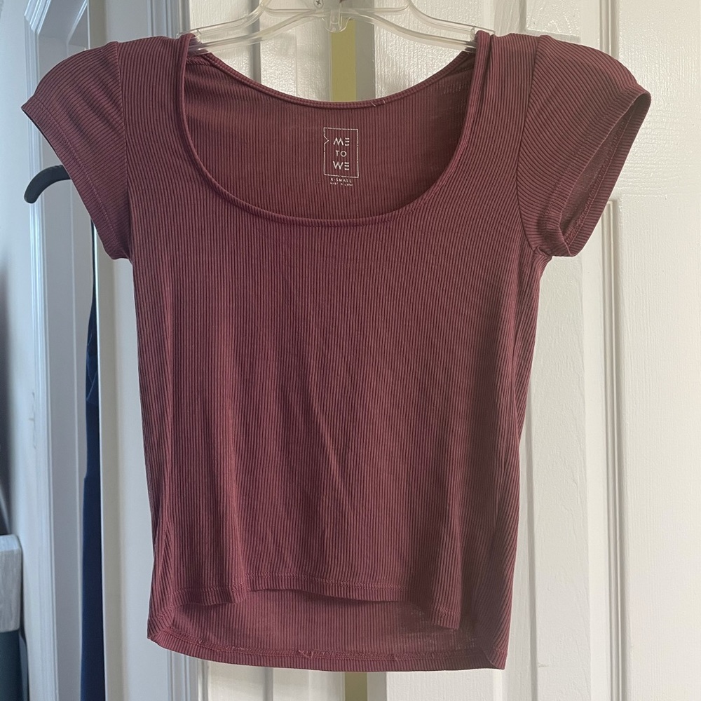 Burnt burgundy crop top